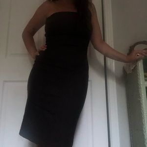 Vintage Pinstripe Pencil Dress